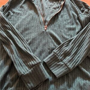 Torrid Teal Zip-Up Sweater
